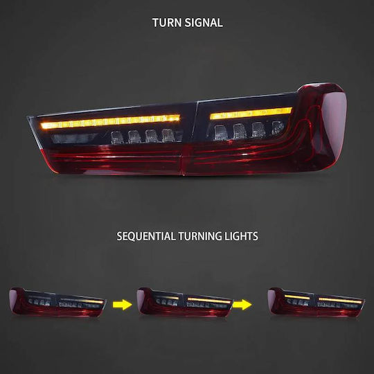 Taillights Set Bmw 3 G20 18-22 Sedan Laser Look Red Crystal Vland