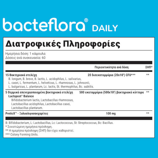 Olonea Bacteflora Daily Probiotice 60 capsule veget