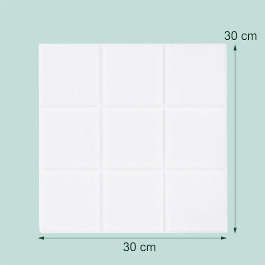 Relaxdays 12x Self-adhesive Felt Pads Square White 10x30x30 Cm