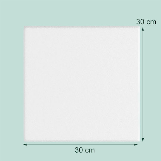 Relaxdays 12x Self-adhesive Felt Pads Square White 30x0.9x30 Cm