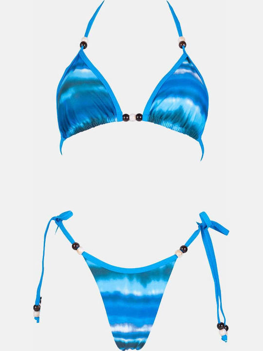 Set Bikini Τριγωνάκι Μπλε