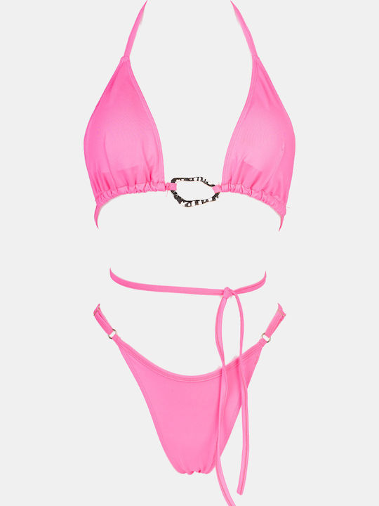 Set Bikini Dreieck Fuchsie