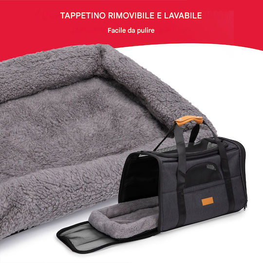 Bakaji Dog / Cat Carrying Bag up to 5kg Gray L44xW34xH31cm