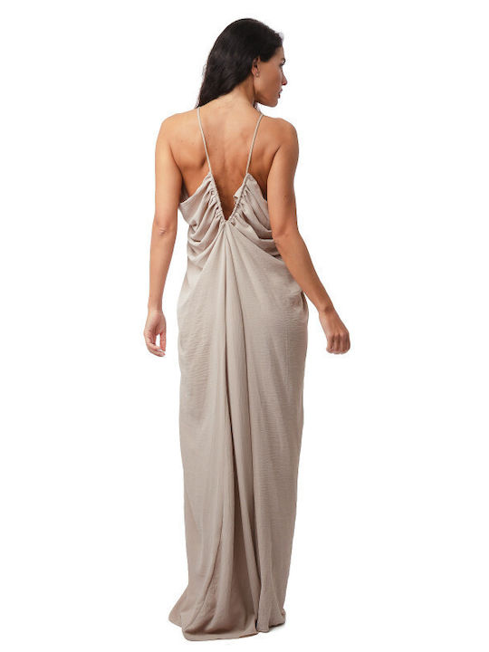Sommer Maxi Damenkleid Beiges