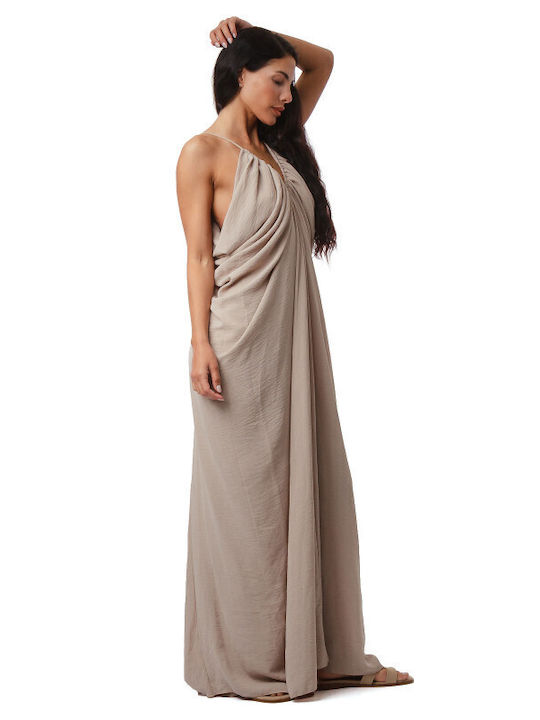 Sommer Maxi Damenkleid Beiges