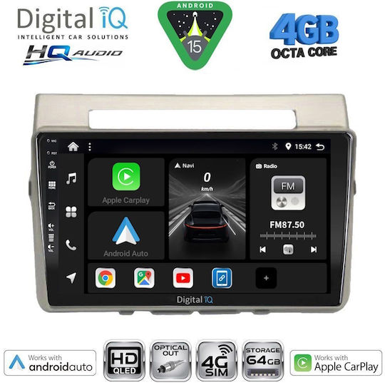 Digital IQ Ηχοσύστημα Αυτοκινήτου για Toyota Corolla 1992-1997 (Bluetooth/USB/WiFi/GPS/Apple-Carplay/Android-Auto) με Οθόνη Αφής 9"