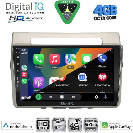 Digital IQ Ηχοσύστημα Αυτοκινήτου για Toyota Corolla 1992-1997 (Bluetooth/USB/WiFi/GPS/Apple-Carplay/Android-Auto) με Οθόνη Αφής 9"
