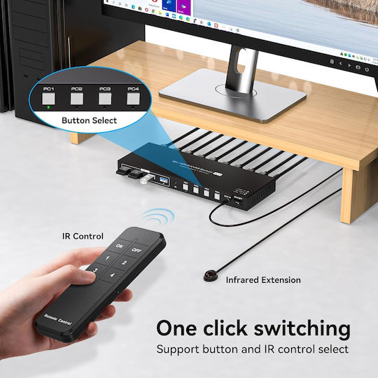 X001XL2DQ7 Comutator KVM și de Date cu HDMI / USB 3.0