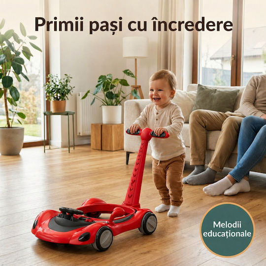 Invincio Στράτα με Μουσική για 9+ Μηνών Κόκκινη