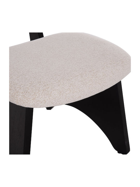 Dining Chair with Fabric Upholstery Ecru 53x56x78cm