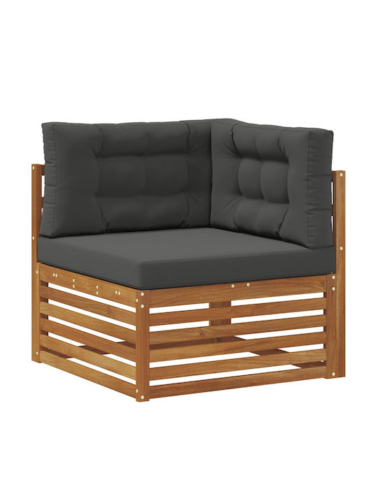 vidaXL Garden & Outdoor Furniture Set Living Room 6 Pieces Natural and Charcoal with Pillows