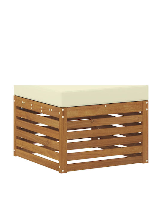 Garten- und Outdoor-Möbelsets Typsatz Wohnzimmer 7 Stück Natur und Creme mit Kissen