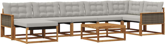 Living Room Set 8 Pieces with Pillows