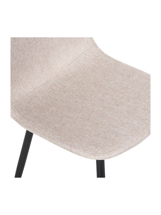 Dining Chair with Fabric Beige Upholstery 42x49x