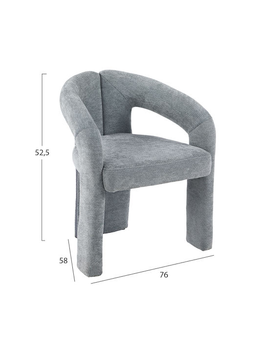 Neza Dining Chairs with Fabric Upholstery Light Gray 2pcs 64x60x76cm