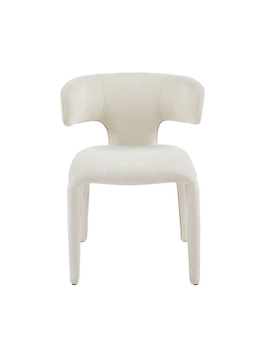 Bien Dining Chairs with Fabric Upholstery Ecru 2pcs 49.5x55x76cm
