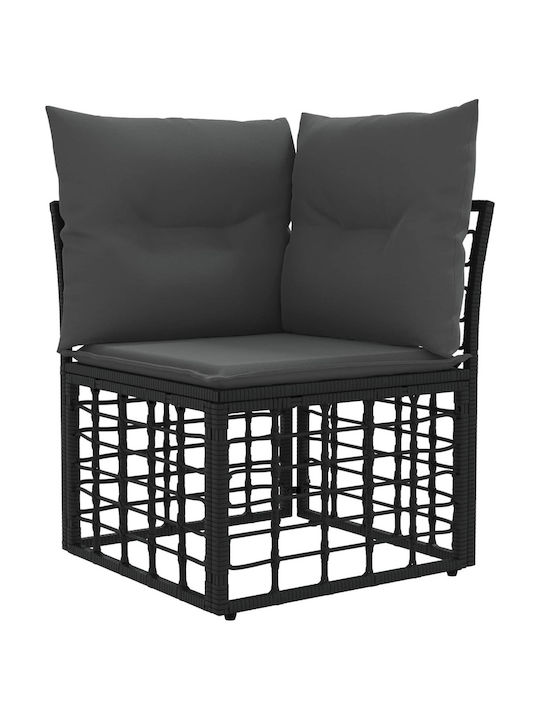 Garten- und Outdoor-Möbelsets 14 Stück Schwarz mit Kissen