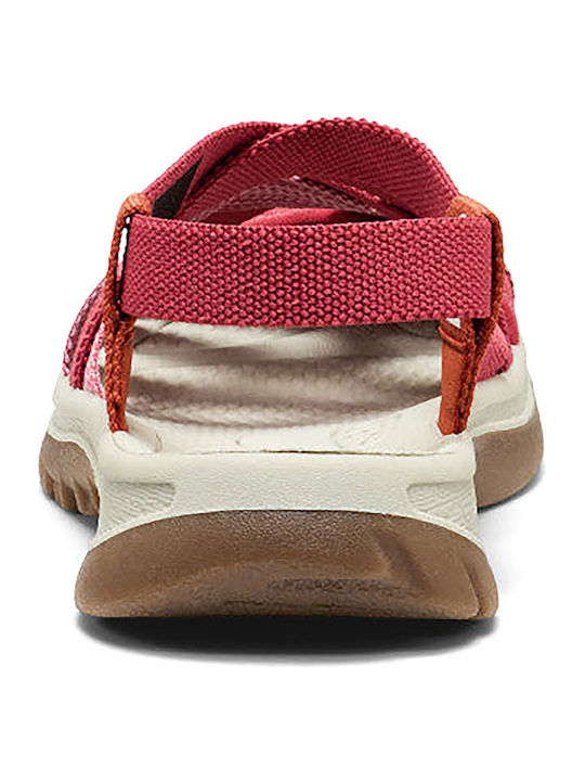 Women's Flat Sandals Sporty Burgundy