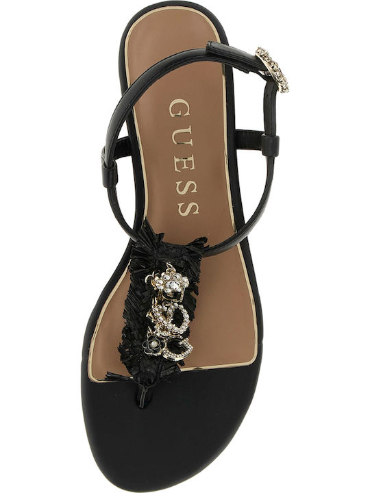 Damen Flache Schwarze Sandalen