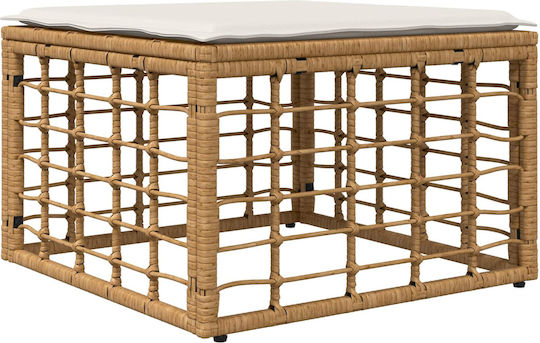 Garten- und Outdoor-Möbelset für Wohnzimmer 10 Stück Natürliche und Creme Weiß mit Kissen