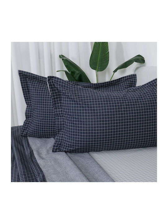 Beauty Home 12697 Σετ Σεντόνια Υπέρδιπλα με Λάστιχο 165x200+30εκ. Γκρι (4τμχ)