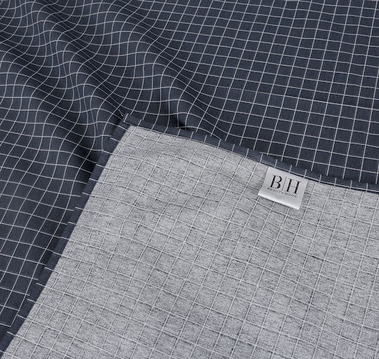 Beauty Home 12697 Set Of Double Bed Sheets With Rubber Hugger 165x200+30cm Gray (4 Pieces) 12697SEYDL