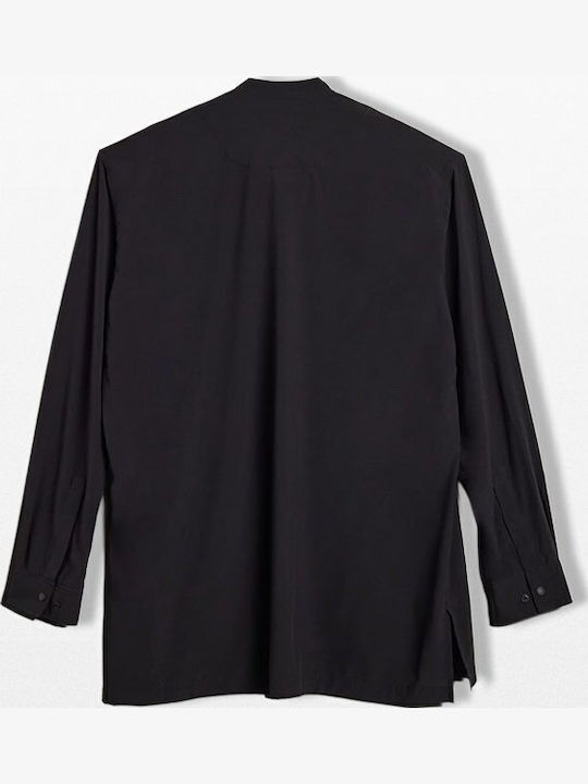 Дълъг Ръкав Overshirt Черен