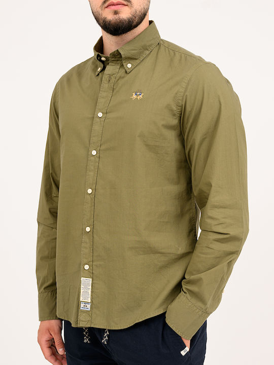 La Martina Cotton Shirt Olive