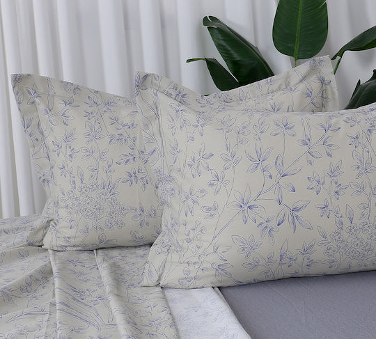 Beauty Home 12677 Set Bed Sheets Super Double 230x260cm Beige 4 Pieces 12677SEYDH