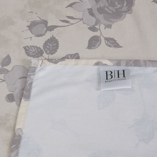 Beauty Home 12685 Double Bed Sheets Set 230x260cm Beige 4 Pieces 12685SEYD
