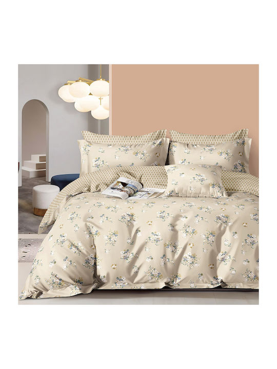 Beauty Home 12698 Σετ Σεντόνια Υπέρδιπλα 230x260εκ. Μπεζ (4τμχ)