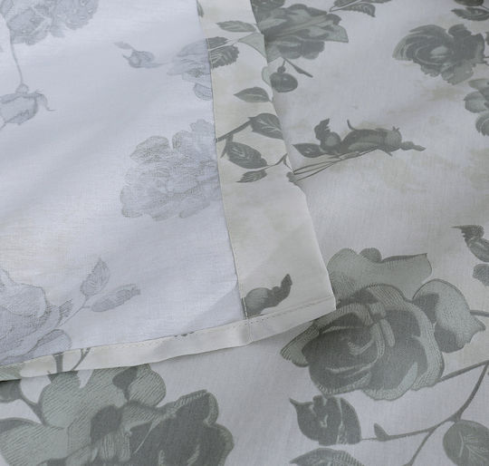 Beauty Home 12686 Super-Double Bed Sheets Set With Rubber Hugger 165x200+30cm Green 4 Pieces 12686SEYDL