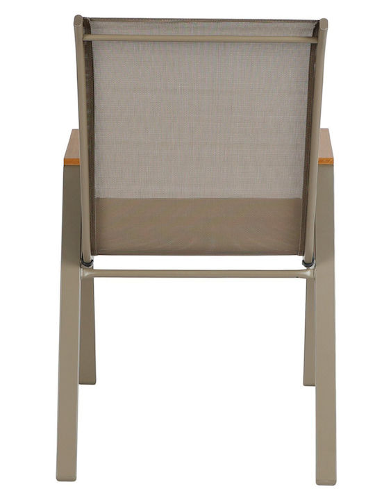 Outdoor Chair Metallic Champagne 55x68x90cm