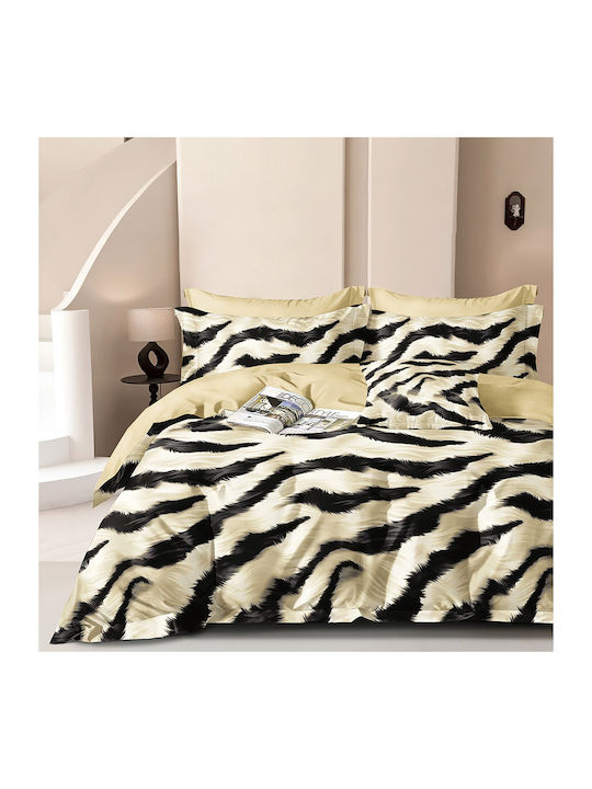 Beauty Home 12695 Σετ Σεντόνια Υπέρδιπλα 230x260εκ. Μπεζ (4τμχ)