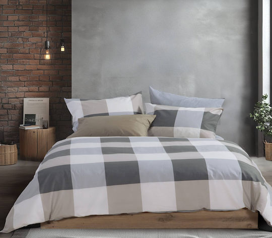 Nef-Nef Homeware Casual Check Σετ Μονό 3τμχ 170x270εκ. Γκρι Nef-Nef Homeware Casual Check Σετ Μονό 3τμχ 170x270εκ. Γκρι