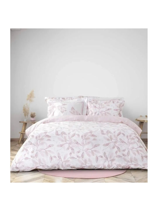 Nima Super-Double Bed Sheets Set 240x260cm Pink 4pcs