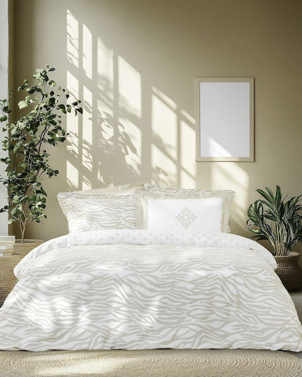 Nima Set Bed Sheets Double 240x260cm Beige (4pcs)