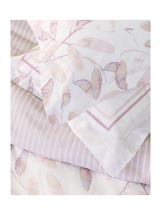 Nima Super-Double Bed Sheets Set 240x260cm Pink 4pcs
