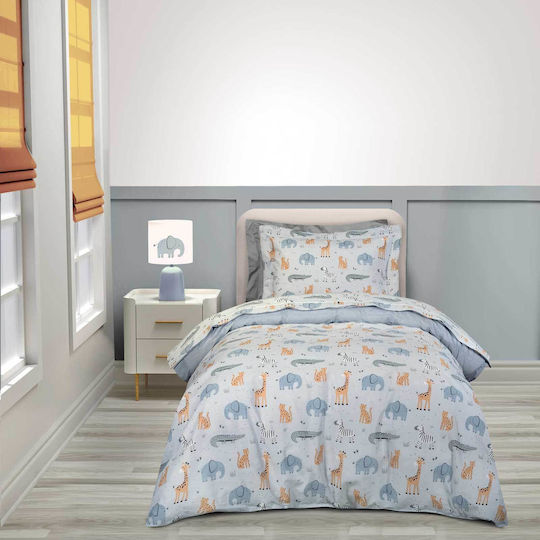 Greenwich Polo Club Essential 8867 Bed Sheets Single Set 3 Pieces 170x260cm Gray