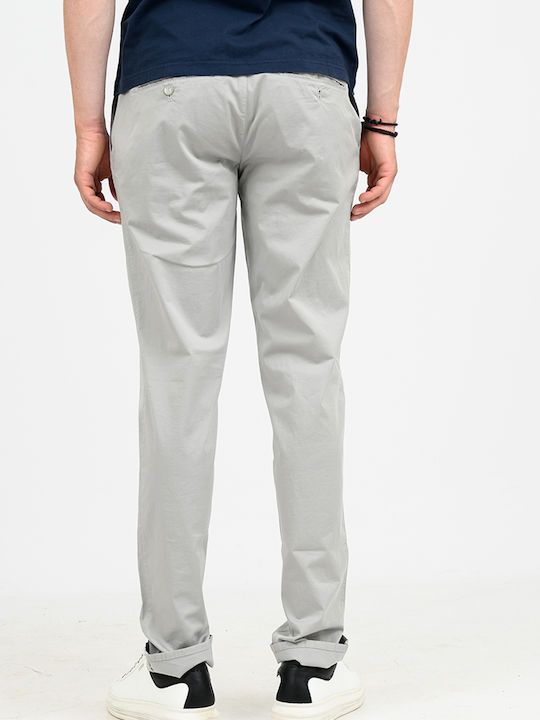 Herrenhosen Chino Elastisch In Gerader Bein Stil Hellgrau