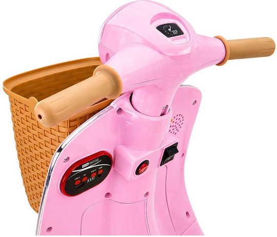 Vespa Electrică Pentru Copii 12 Volți Roz Pentru 3+ Ani