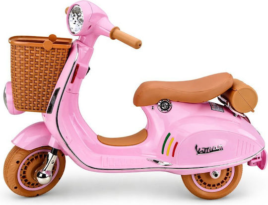 Vespa Electrică Pentru Copii 12 Volți Roz Pentru 3+ Ani