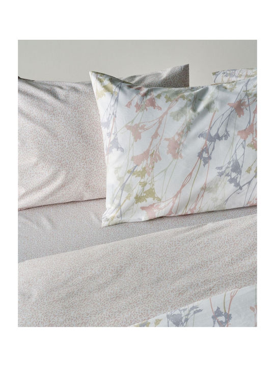 Kentia Breza Double Bed Sheet Set 240x270cm Dusty Pink (4pcs)