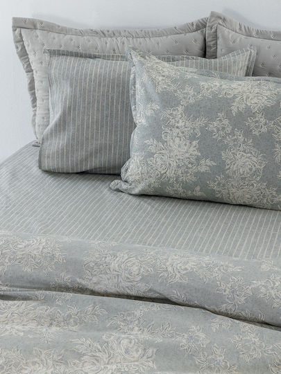 Palamaiki Te102 Bettlaken Super-Doppel 3Stücke 170x260+32cm mit Gummibettlaken Grau Palamaiki Te102 Bettlaken Super-Doppel 3Stücke 170x260+32cm mit Gummibettlaken Grau