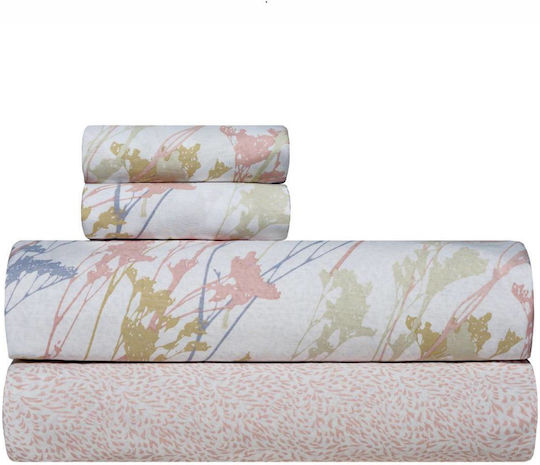 Kentia Breza Комплект Чаршафи За Двойно Легло 240x270см Dusty Pink 4 Броя