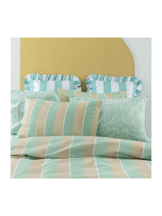 Palamaiki City Life Cl201 Bed Sheets Set King Size 270x260cm Green (4pcs)