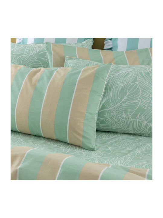 Palamaiki City Life Cl201 Bed Sheets Set King Size 270x260cm Green (4pcs)