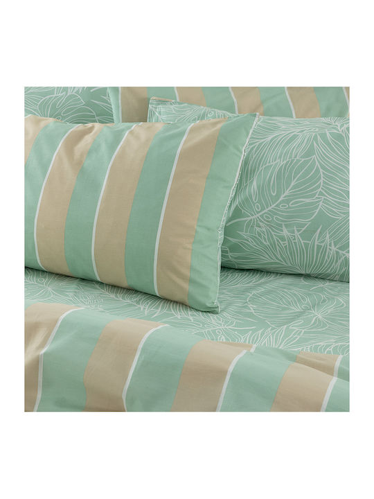 Palamaiki City Life Cl201 Bed Sheets Set King Size 270x260cm Green (4pcs)