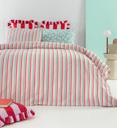 Palamaiki City Life Cl202 Set Bed Sheets Double 240x260cm Pink (4pcs)