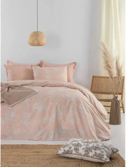 Palamaiki Estella Подредба Чаршафи Кралица 240x260см Корал (4 Бройки)